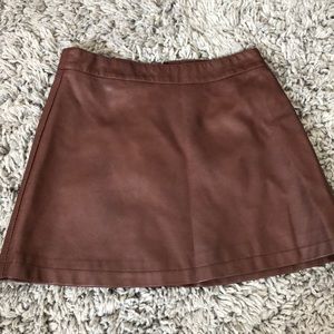 Faux Leather Skirt
